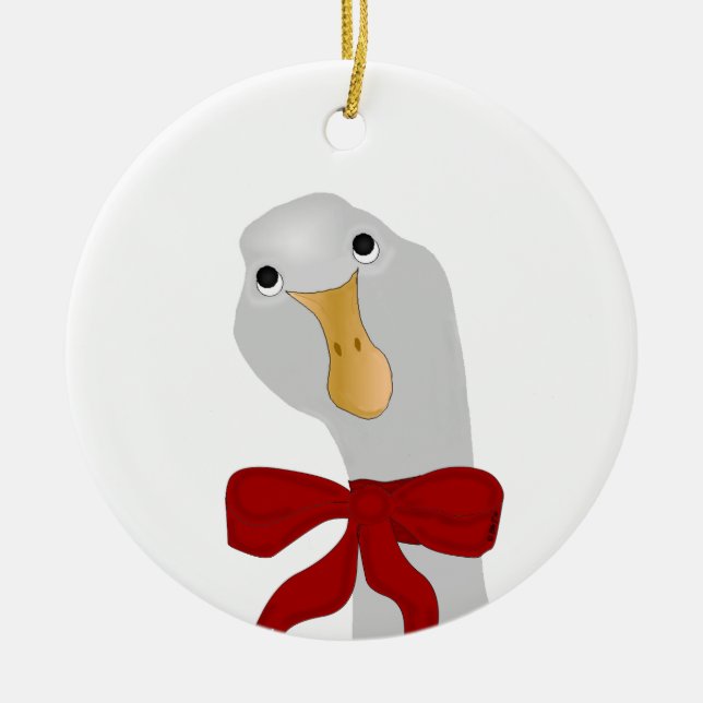 Ornamento De Cerâmica Ornament Goose Who (Frente)