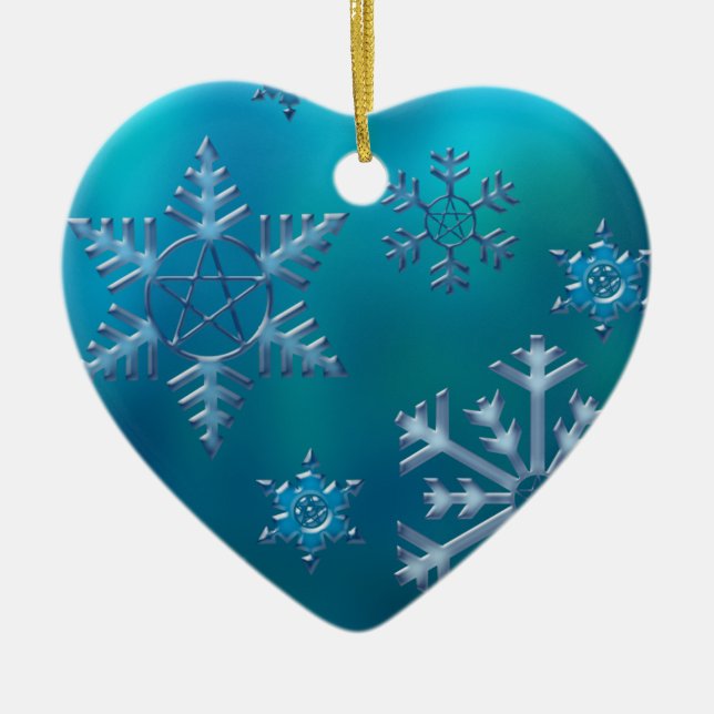 Ornamento De Cerâmica ornament_heart (Frente)