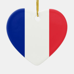 Ornamento De Cerâmica Ornament Heart da Flag France