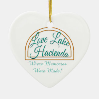 Ornamento De Cerâmica Ornament Heart Love Lake Hacienda
