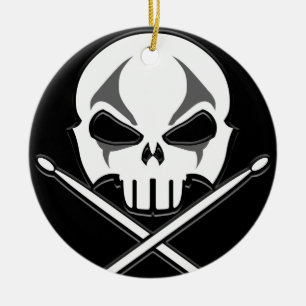 Ornamento De Cerâmica Ornament Heavy Metal Rock & Roll Drummer Ornaments