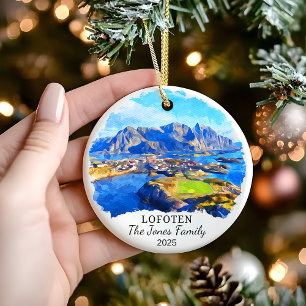 Ornamento De Cerâmica Ornament Lofoten Personalizado, Presente Noruega