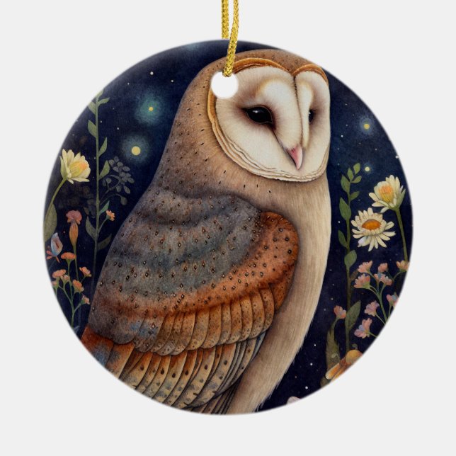Ornamento De Cerâmica Ornament Midnight Owl (Frente)