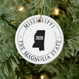 Ornamento De Cerâmica Ornament Mississippi Personalizado