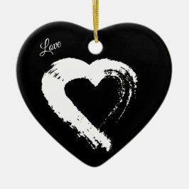 Ornamento De Cerâmica Ornament Moon Heart