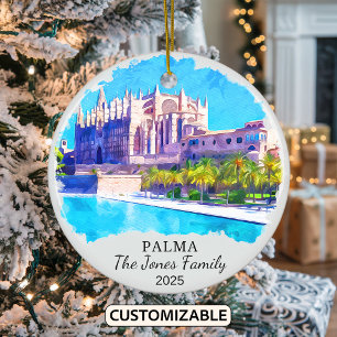 Ornamento De Cerâmica Ornament Palma Personalizado, Mallorca Gift