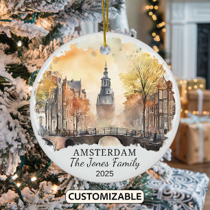 Ornamento De Cerâmica Ornament Personalizado de Amsterdã, doação Holande