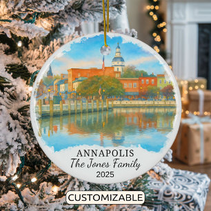 Ornamento De Cerâmica Ornament Personalizado de Annapolis, Maryland