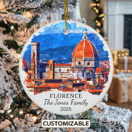 Ornamento De Cerâmica Ornament Personalizado de Florença, Itália Gift