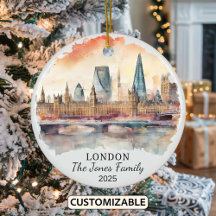Ornament Personalizado de Londres, Gift de Inglate