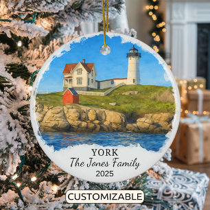 Ornamento De Cerâmica Ornament personalizado de York, Maine