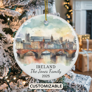 Ornamento De Cerâmica Ornament Personalizado Irlanda, Gift Irlanda