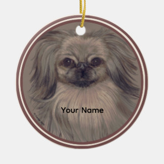 Ornamento De Cerâmica Ornament Rondo Pekingese