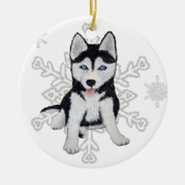 Ornamento De Cerâmica Ornament Siberian Husky