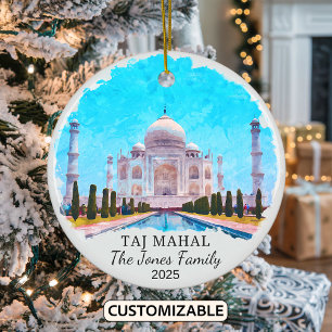 Ornamento De Cerâmica Ornament Taj Mahal Personalizado, Índia