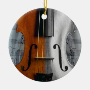 Ornamento De Cerâmica Ornament Violin