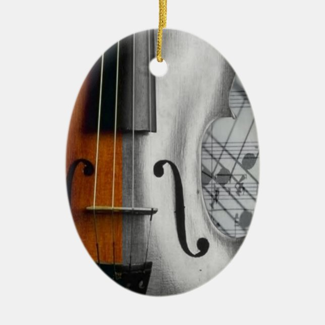 Ornamento De Cerâmica Ornament Violin (Frente)