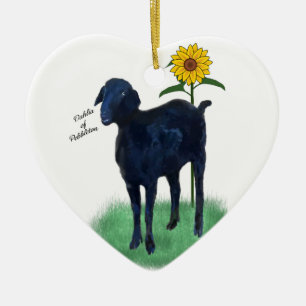 Ornamento De Cerâmica Ornamento: Cabras pintadas diferentes da parte