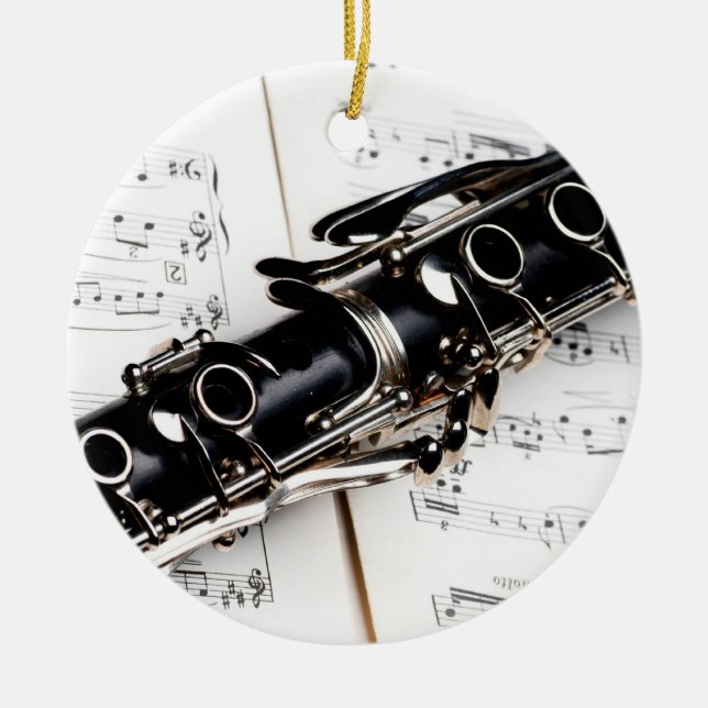 Ornamento De Cerâmica Ornamento Clarinet Music Cerâmica (Frente)