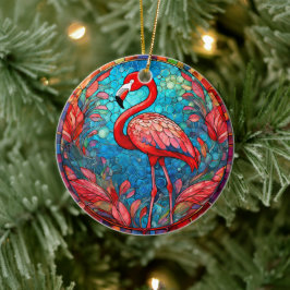 Ornamento De Cerâmica Ornamento Decorativo Tropical Flamingo Cerâmica