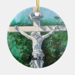 Ornamento De Cerâmica Ornaments MODERN John 3:16 FAITH CHURCH PASTOR