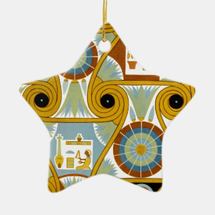 Ornamento De Cerâmica Ornamnet Egípcia #1 em Emporio Moffa