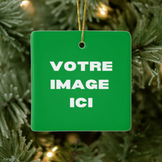 Ornamento De Cerâmica ornement carré - Votre image ici - personnalisée
