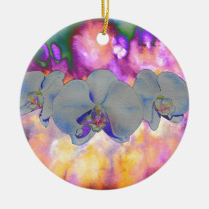 Ornamento De Cerâmica Orquídeas florais tropicais abstrato