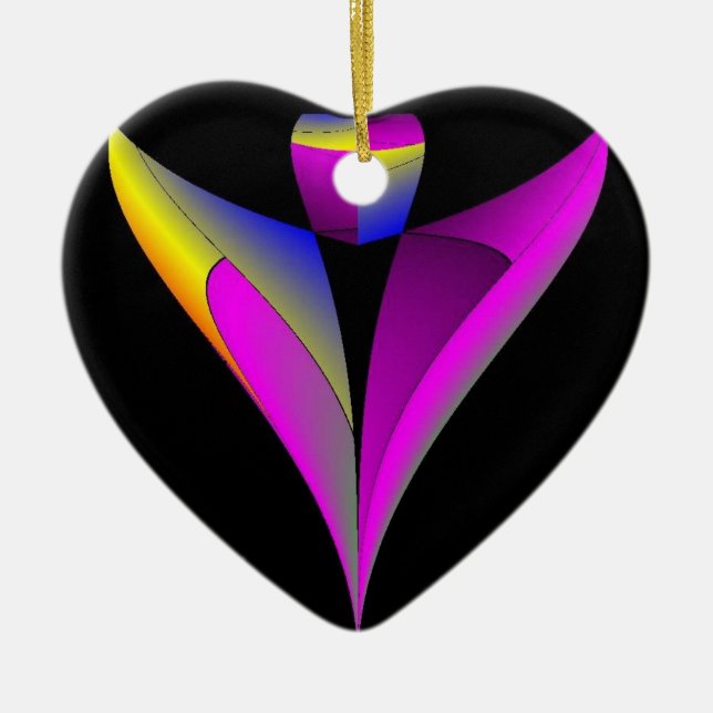 Ornamento De Cerâmica Os anjos olham sobre você (Frente)