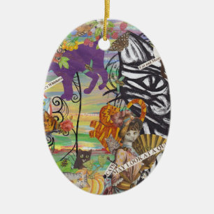 Ornamento De Cerâmica Os gatos podem olhar uma rainha Onament