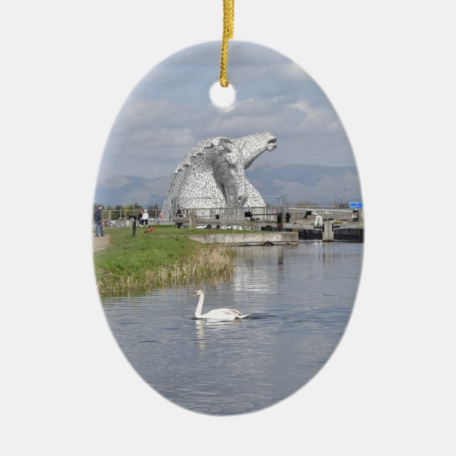Ornamento De Cerâmica os Kelpies, parque da hélice, Falkirk (Frente)
