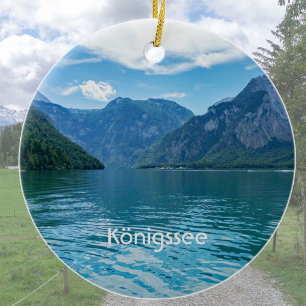 Ornamento De Cerâmica Os Königssee na Baviera, Berchtesgaden