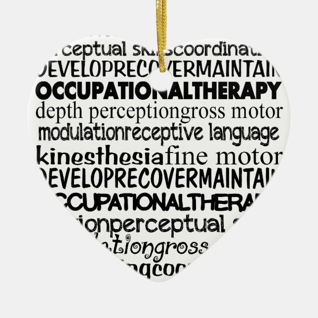 Ornamento De Cerâmica Os melhores presentes da terapia ocupacional (Frente)