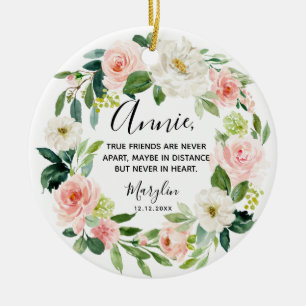 Ornamento De Cerâmica Os verdadeiros amigos personalizados nunca estão