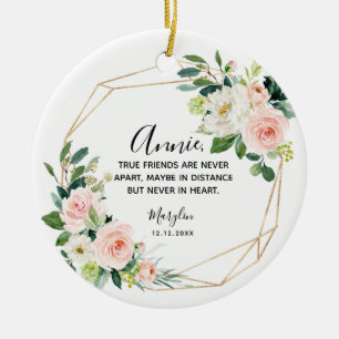 Ornamento De Cerâmica Os verdadeiros amigos personalizados nunca estão l