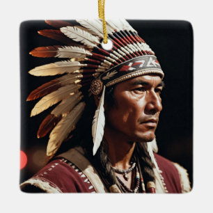 Ornamento De Cerâmica Osage Indian Ornament