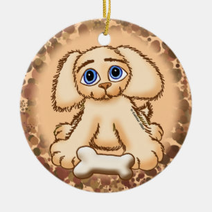Ornamento De Cerâmica Osso de cachorrinho