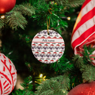 Ornamento De Cerâmica Ótima Estrelas de Natal de Raça de Cachorro