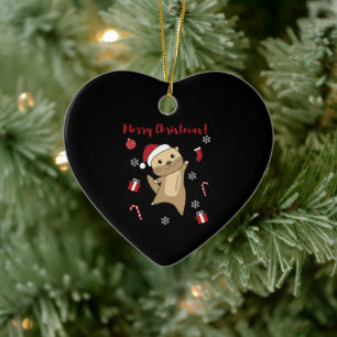Ornamento De Cerâmica Otter Natal Neve Animais de inverno Otter