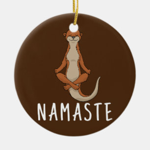 Ornamento De Cerâmica Otter Yoga