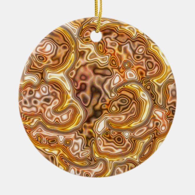 ORNAMENTO DE CERÂMICA OURO (Frente)