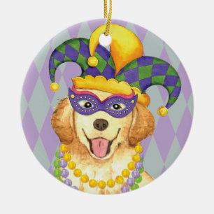 Ornamento De Cerâmica Ouro do carnaval