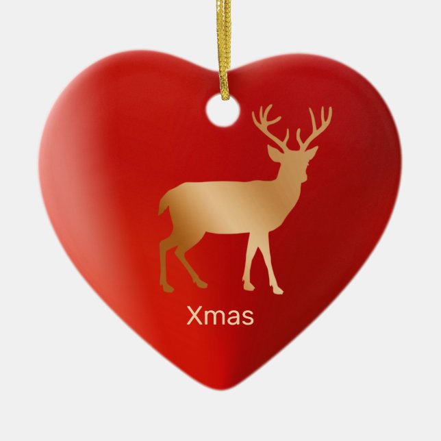 Ornamento De Cerâmica Ouro e caligrafia (Frente)