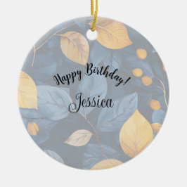 Ornamento De Cerâmica Ouro Foliage Sonha Natureza de outono Beleza