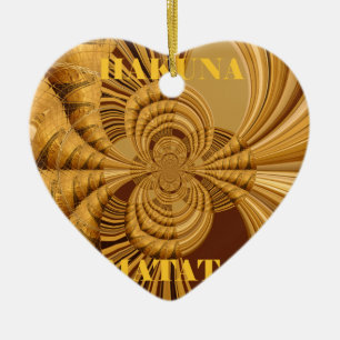 Ornamento De Cerâmica Ouro Giraffe Art