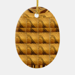 Ornamento De Cerâmica Ouro Infinito Girafa Animal Motif Art Impressão