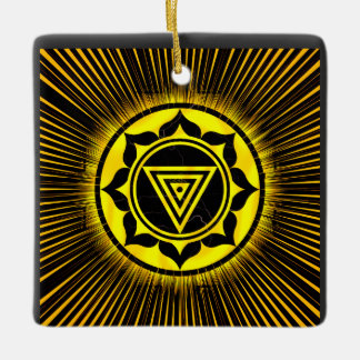 Ornamento De Cerâmica Ouro Kali Yantra Rise Caneta