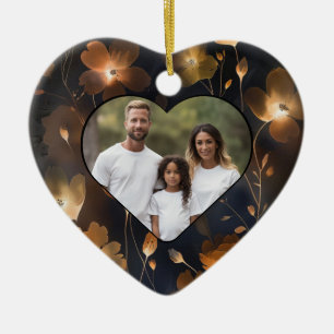 Ornamento De Cerâmica Ouro preto esmagador de cobre terra cotta floral