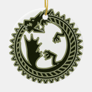 Ornamento De Cerâmica Ouroboros