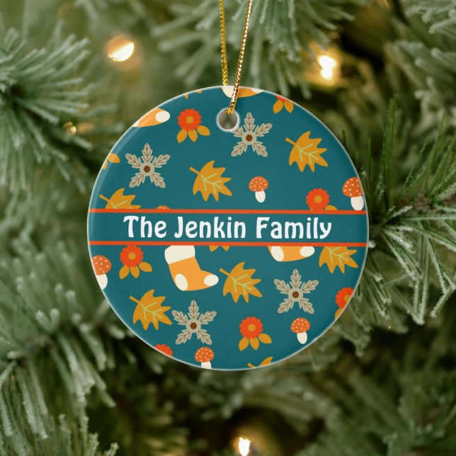 Ornamento De Cerâmica outono Personalizado (Árvore)